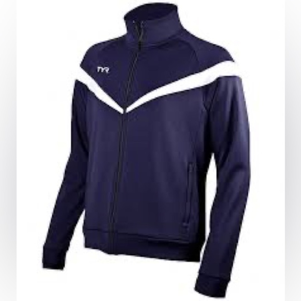 TYR Freestyle Warmup Jacket Navy Blue Swimming Women’s Full Zip Size M